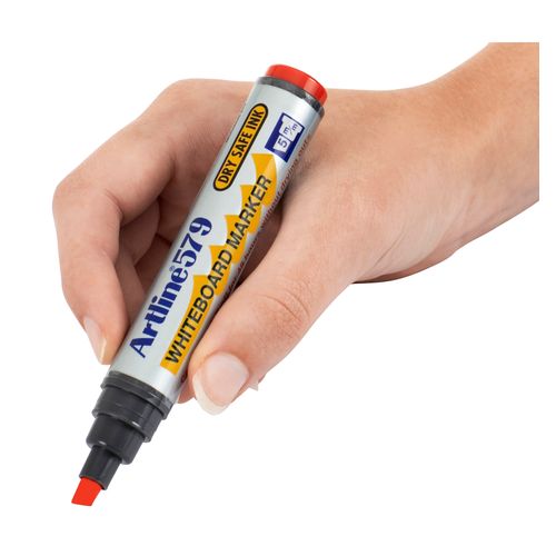 Artline 579 Whiteboard Marker 5mm Chisel Nib Red - Sold Each (12 per Box)