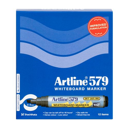 Artline 579 Whiteboard Marker 5mm Chisel Nib Red - Sold Each (12 per Box)