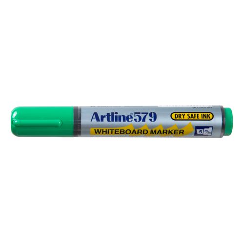 Artline 579 Whiteboard Marker 5mm Chisel Nib Green - Sold Each (12 per Box)