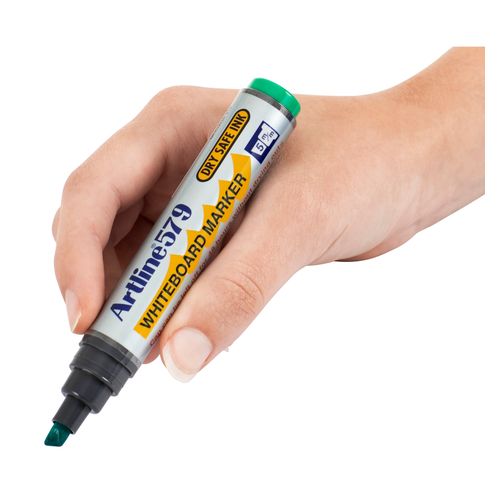 Artline 579 Whiteboard Marker 5mm Chisel Nib Green - Sold Each (12 per Box)