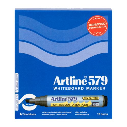 Artline 579 Whiteboard Marker 5mm Chisel Nib Green - Sold Each (12 per Box)