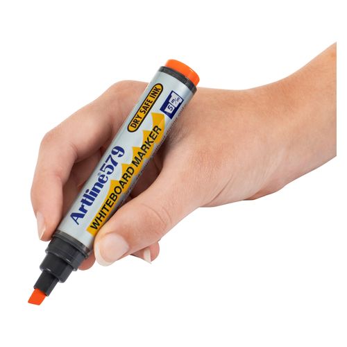 Artline 579 Whiteboard Marker 5mm Chisel Nib Orange - Sold Each (12 per Box)