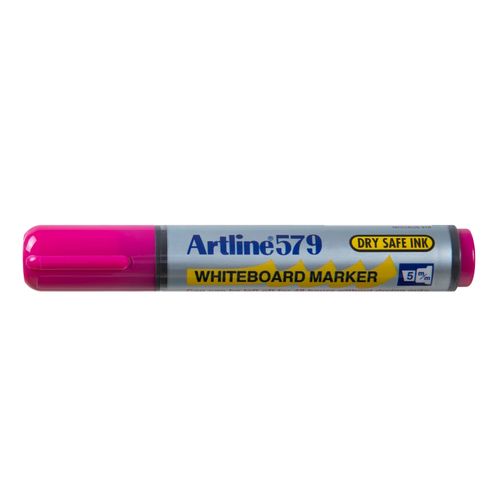 Artline 579 Whiteboard Marker 5mm Chisel Nib Pink - Sold Each (12 per Box)