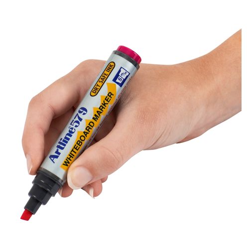 Artline 579 Whiteboard Marker 5mm Chisel Nib Pink - Sold Each (12 per Box)