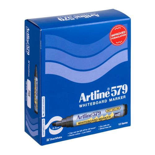 Artline 579 Whiteboard Marker 5mm Chisel Nib Pink - Sold Each (12 per Box)