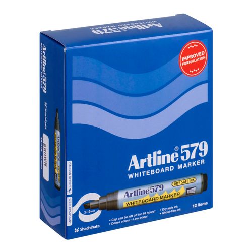 Artline 579 Whiteboard Marker 5mm Chisel Nib Brown - Sold Each (12 per Box)