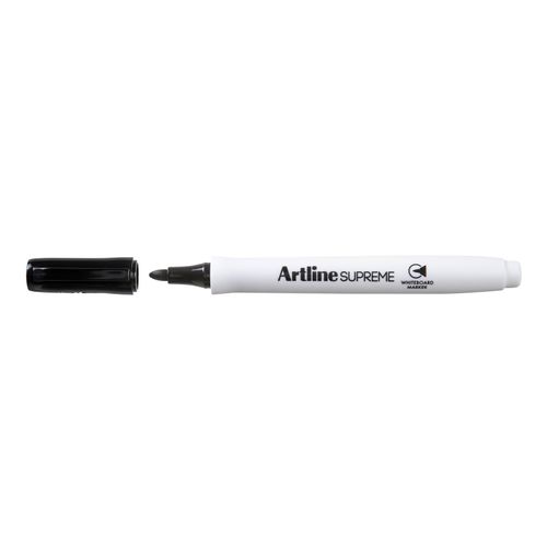 Artline Supreme Whiteboard Marker Bullet 1.5mm Black - Sold Each (12 per Box)