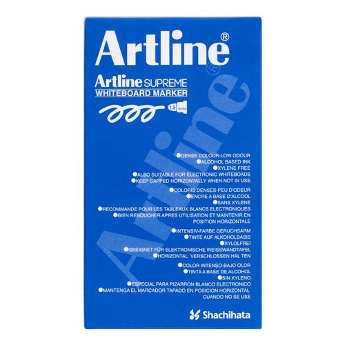 Artline Supreme Whiteboard Marker Bullet 1.5mm Blue - Sold Each (12 per Box)