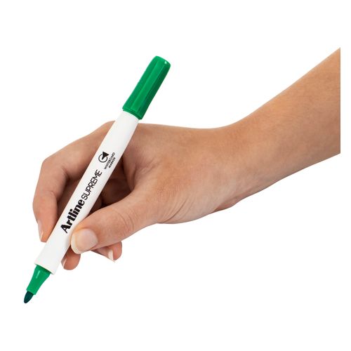 Artline Supreme Whiteboard Marker Bullet 1.5mm Green - Sold Each (12 per Box)