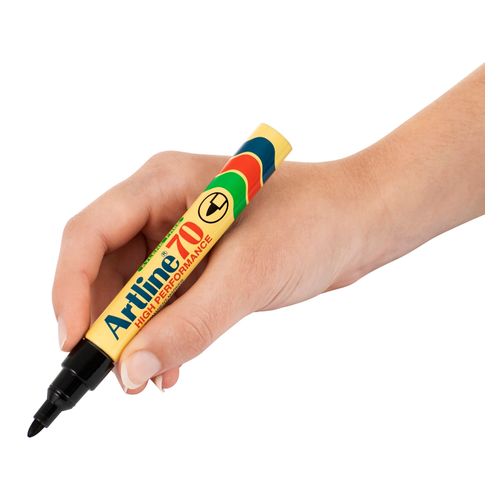 Artline 70 Permanent Marker 1.5mm Bullet Nib Black - Sold Each (12 per Box)