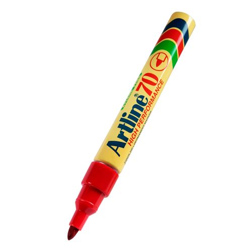 Artline 70 Permanent Marker 1.5mm Bullet Nib Red - Sold Each (12 per Box)
