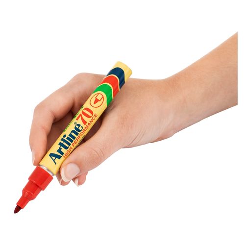 Artline 70 Permanent Marker 1.5mm Bullet Nib Red - Sold Each (12 per Box)