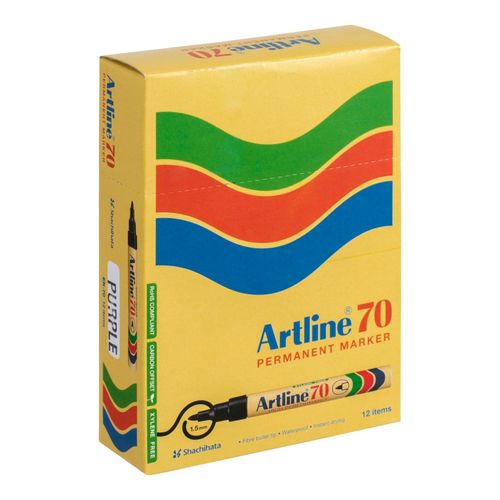 Artline 70 Permanent Marker 1.5mm Bullet Nib Purple - Sold Each (12 per Box)