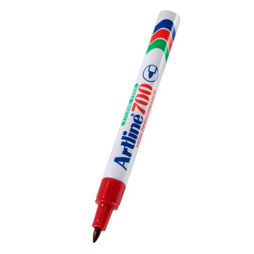 Artline 700 Permanent Marker 0.7mm Bullet Nib Red - Sold Each (12 per Box)