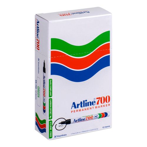 Artline 700 Permanent Marker 0.7mm Bullet Nib Green - Sold Each (12 per Box)