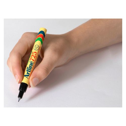 Artline 725 Permanent Marker 0.4mm Plastic Nib Black - Sold Each (12 per Box)