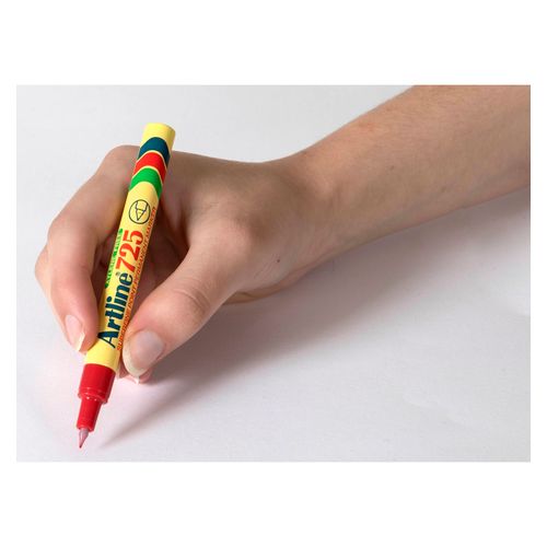 Artline 725 Permanent Marker 0.4mm Plastic Nib Red - Sold Each (12 per Box)