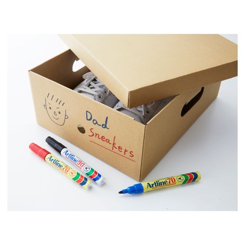 Artline 90 Permanent Marker 5mm Chisel Nib Black - Sold Each (12 per Box)