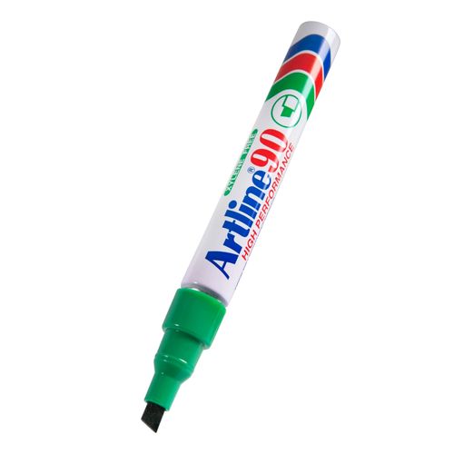 Artline 90 Permanent Marker 5mm Chisel Nib Green - Sold Each (12 per Box)