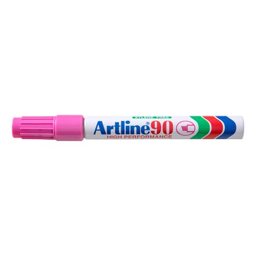 Artline 90 Permanent Marker 5mm Chisel Nib Pink - Sold Each (12 per Box)