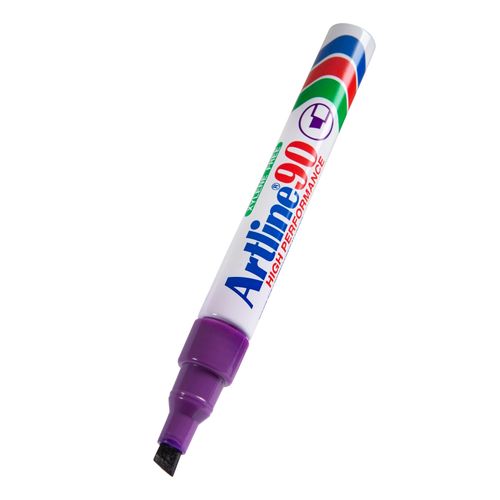 Artline 90 Permanent Marker 5mm Chisel Nib Purple - Sold Each (12 per Box)