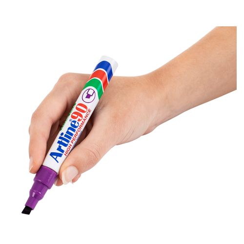 Artline 90 Permanent Marker 5mm Chisel Nib Purple - Sold Each (12 per Box)