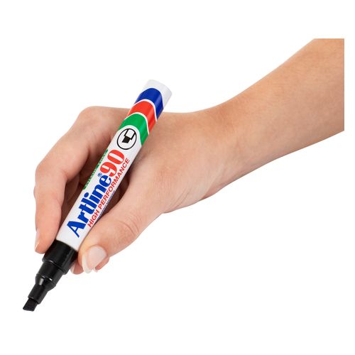 Artline 90 Permanent Marker Chisel Assorted Wallet 4