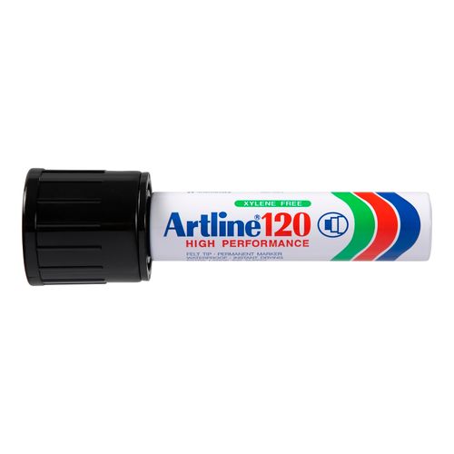 Artline 120 Permanent Marker 20mm Wedge Nib Black - Sold Each (6 per Box)
