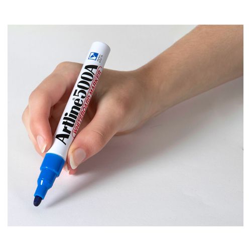 Artline 500A Whiteboard Marker 2mm Bullet Nib Blue - Sold Each (12 per Box)