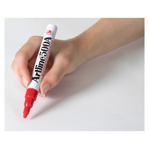 Artline 500A Whiteboard Marker 2mm Bullet Nib Red - Sold Each (12 per Box)