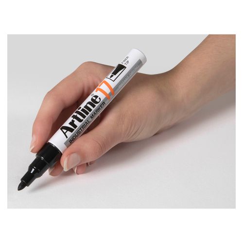 Artline 17 Industrial Permanent Marker 1.5mm Bullet Nib Black - Sold Each (12 per Box)