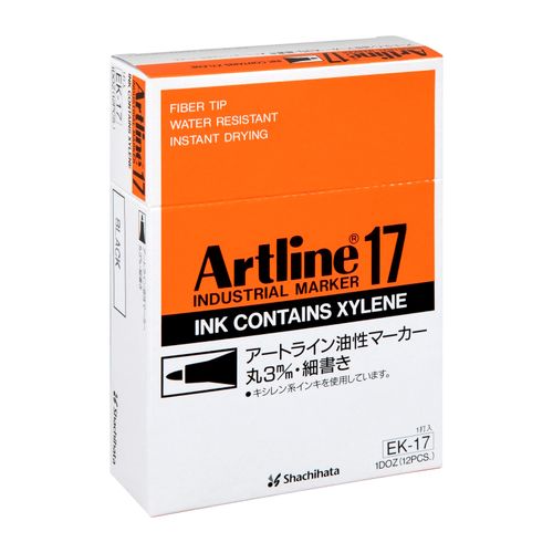 Artline 17 Industrial Permanent Marker 1.5mm Bullet Nib Black - Sold Each (12 per Box)