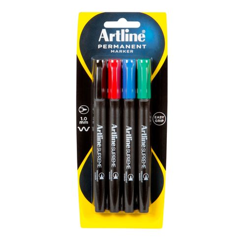 Artline Supreme Permanent Marker Assorted Wallet 4