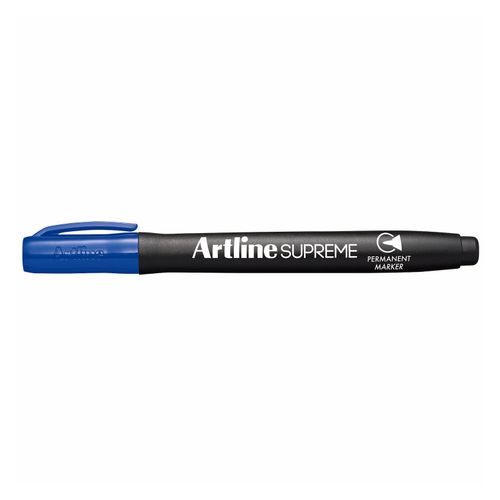 Artline Supreme Permanent Marker Bullet 1.0mm Blue - Sold Each (12 per Box)