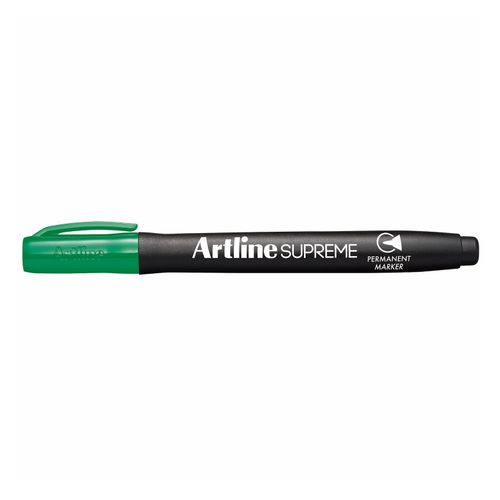 Artline Supreme Permanent Marker Bullet 1.0mm Green - Sold Each (12 per Box)