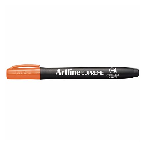 Artline Supreme Permanent Marker Bullet 1.0mm Orange - Sold Each (12 per Box)