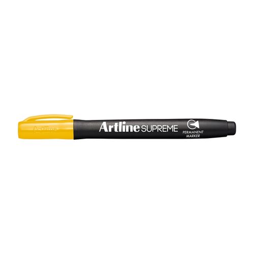 Artline Supreme Permanent Marker Bullet 1.0mm Yellow - Sold Each (12 per Box)
