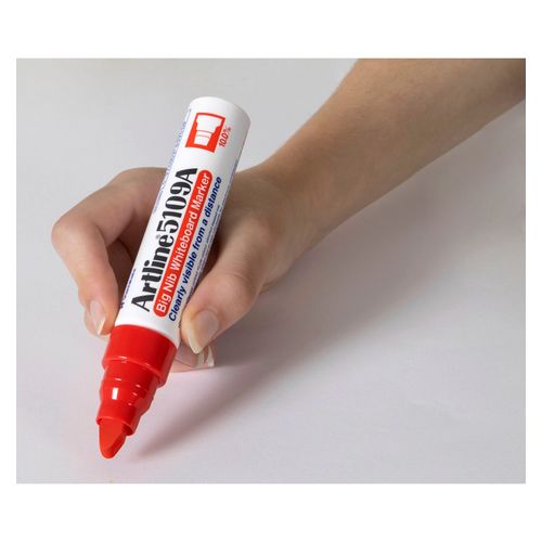 Artline 5109A Whiteboard Marker 10mm Chisel Nib Red - Sold Each (6 per Box)