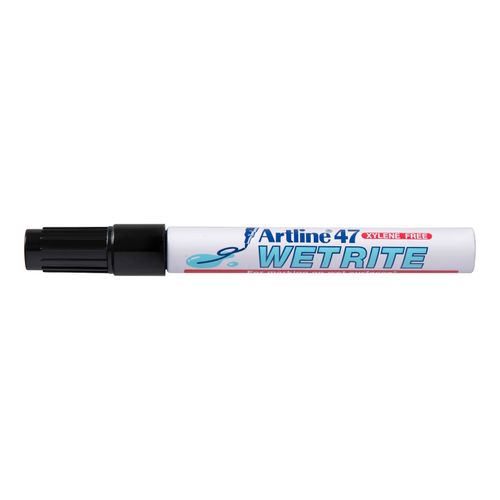 Artline 47 Wetrite Permanent Marker 1.5mm Bullet Nib Black - Sold Each (12 per Box)