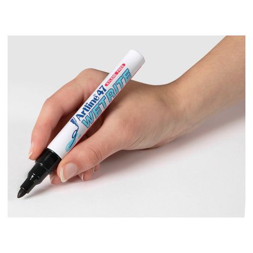 Artline 47 Wetrite Permanent Marker 1.5mm Bullet Nib Black - Sold Each (12 per Box)