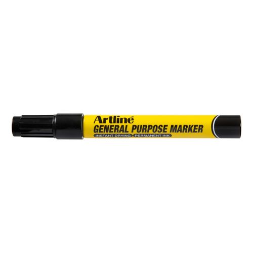 Artline Professional Permanent Marker General Purpose Bullet Black - Sold Each (12 per Box)