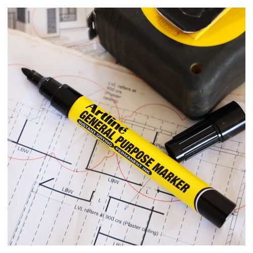 Artline Professional Permanent Marker General Purpose Bullet Black - Sold Each (12 per Box)