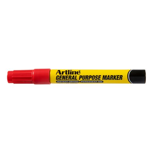 Artline Professional Permanent Marker General Purpose Bullet Red - Sold Each (12 per Box)