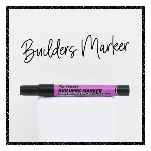 Artline Professional Permanent Marker Builders Bullet White - Sold Each (12 per Box)