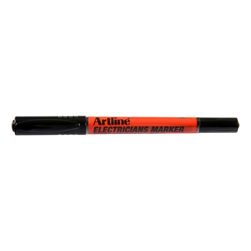 Artline Professional Permanent Marker Electricians Dual Nib Bullet Black - Sold Each (12 per Box)