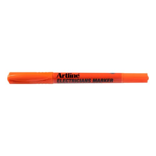 Artline Professional Permanent Marker Electricians Dual Nib Bullet Orange - Sold Each (12 per Box)