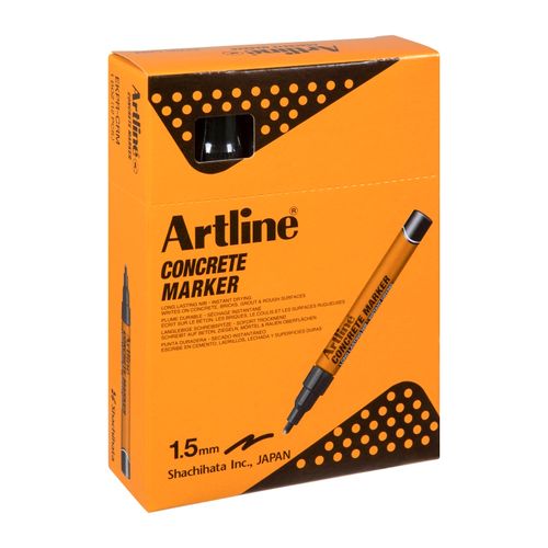 Artline Professional Permanent Marker Concrete Bullet Black - Sold Each (12 per Box)