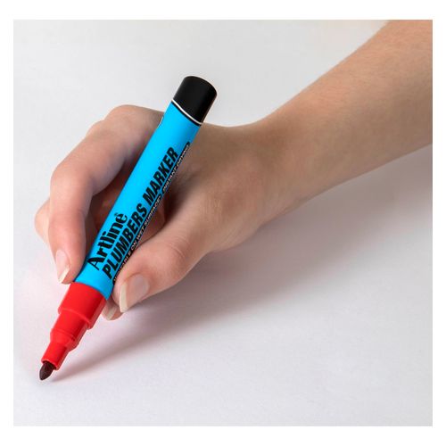 Artline Professional Permanent Marker Plumbers Bullet Red - Sold Each (12 per Box)