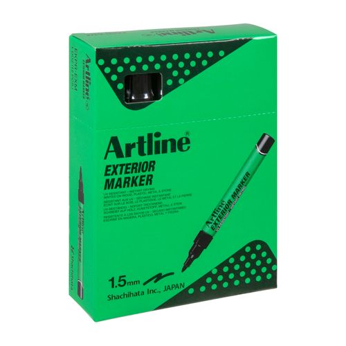 Artline Professional Permanent Marker Exterior Bullet Black - Sold Each (12 per Box)