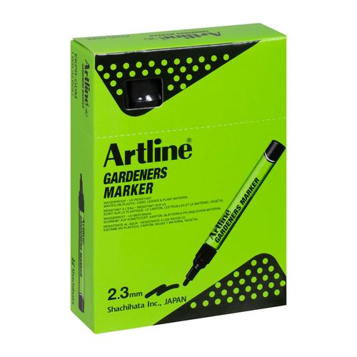 Artline Professional Permanent Marker Gardeners Bullet Black - Sold Each (12 per Box)